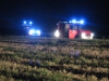 Mannschaftstransportfahrzeug mit Ladefläche (links) und Kleinlöschfahrzeug (rechts) der Feuerwehr Heiligenmoschel.