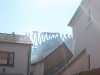 Blick auf das betroffene Scheunendach.