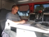 Blick in den Einsatzleitwagen