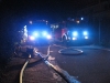 27. Mai 2011 – Großbrand, Enkenbach-Alsenborn Rosenhofstraße: Während den Löscharbeiten: Das HLF 20/16 der Feuerwehr Enkenbach-Alsenborn (links) neben dem TLF 16/25 der Feuerwehr Otterberg.