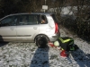8. Dezember 2012 - Verkehrsunfall, Otterberg Mühlwoog; PKW nach der Bergung