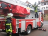 Fortbildung Drehleitermaschinisten am 21. Februar 2015, Drehleiter abstützen und Aufbau Wenderohr