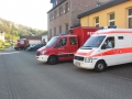 Alarmübung Frankelbach; Bereitstellungsraum am Feuerwehrhaus