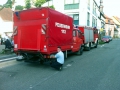 Klappe zu! Die Instrumente und das Equipment des Musikvereins sind abgeladen. Die Feuerwehr stellte den Musikern wieder die Transportkapazität zur Verfügung.