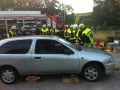 Übung der Feuerwehr Otterberg am 3. August 2015; Schaffung einer Erstöffnung