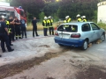 Übung der Feuerwehr Otterberg am 3. August 2015; Pause für Erläuterungen