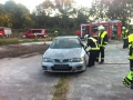 Übung der Feuerwehr Otterberg am 3. August 2015; Vorbereitung der Dachentfernung