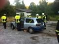 Übung der Feuerwehr Otterberg am 3. August 2015; Vorbereitung der Dachentfernung