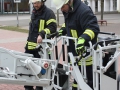 Fortbildung der Drehleitermaschinisten 2016; Abnahme Korb und Brückenbetrieb