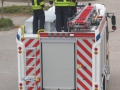 31. Oktober 2015: Einweisung für einen Teil der Maschinisten, die nicht bei der Abholung in Ulm dabei waren. Dachbeladung wird betrachtet.