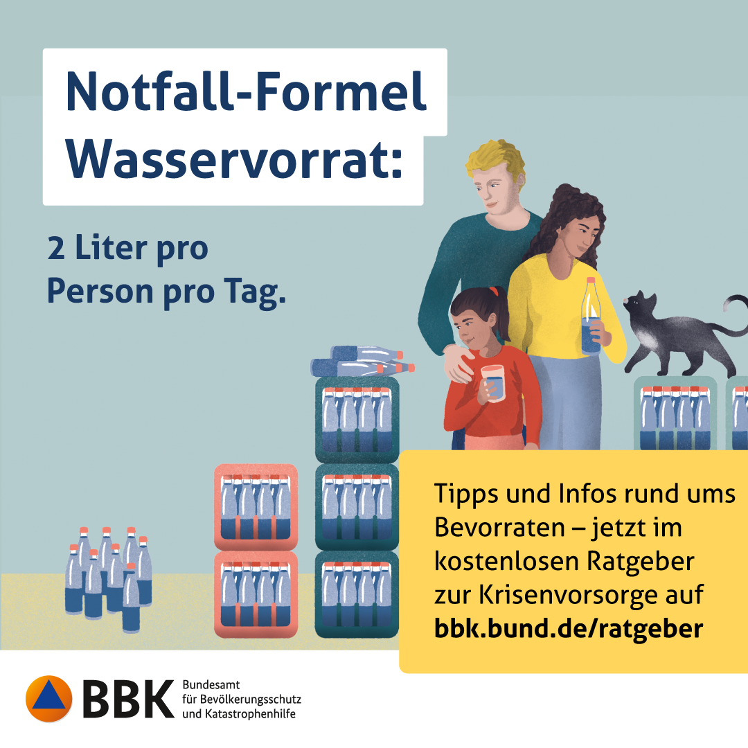 Wasser bevorraten