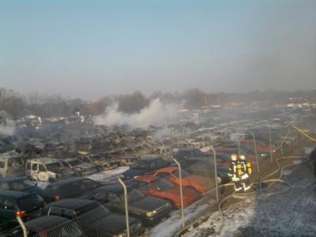 Während den Löscharbeiten, Bild: Feuerwehr Otterberg Während den Löscharbeiten, Bild: Feuerwehr Otterberg