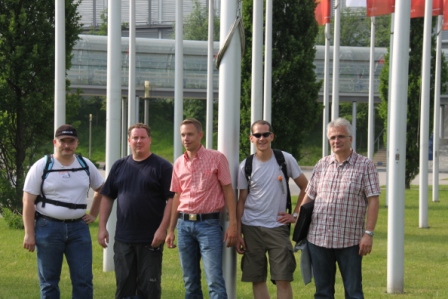 Teilnehmer, von links: Harald Laier, Achim Zschunke, Hendrik Braun, Jörg Tremmel und Udo Krauß.