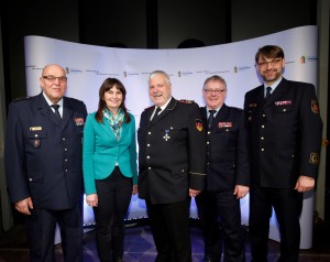 Ferdinand Faber, Mechthild Heil (MdB), Hans-Peter Kröger, Peter Gerhards und Frank Hachemer. Foto: Rico Thumser / DFV