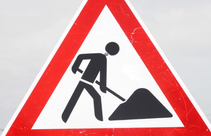 Symbolbild NEU Baustelle Baustellenschild