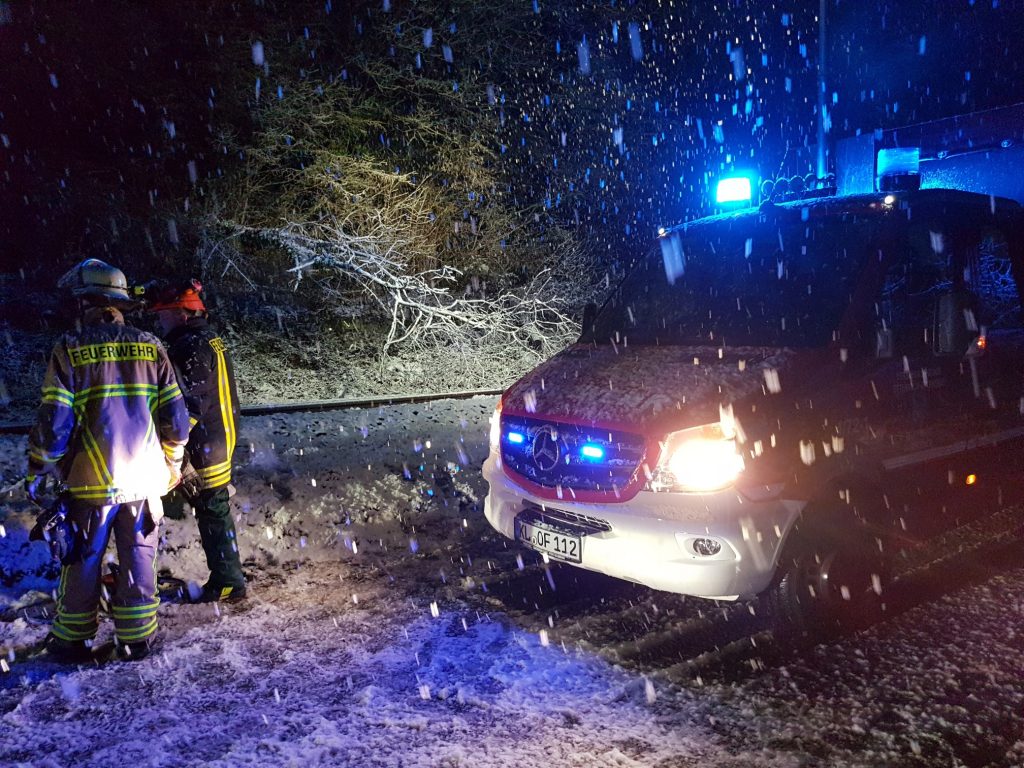 20. Januar 2018 - Baum im Gleisbereich, Olsbrücken Am Bahnhof