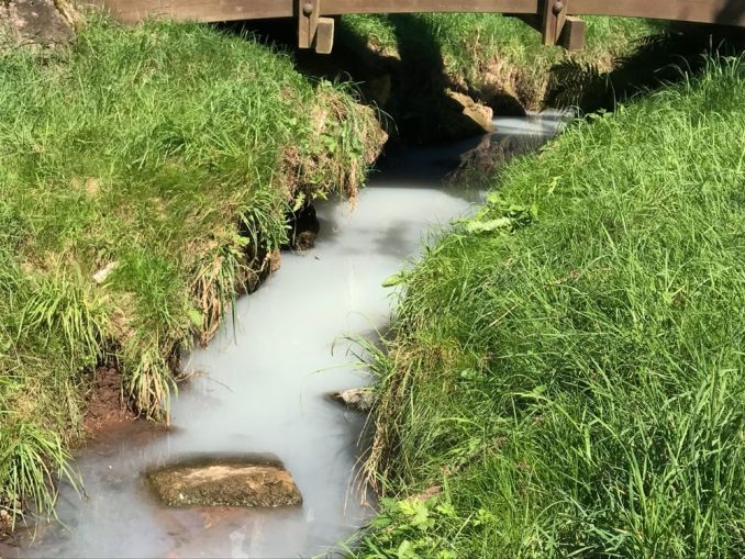 18. August 2018 - Gewässerverfärbung, Olsbrücken Am Hahngraben
