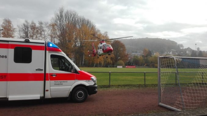 9. November 2018 - Hubschrauberlandesicherung, Olsbrücken Sportplatz