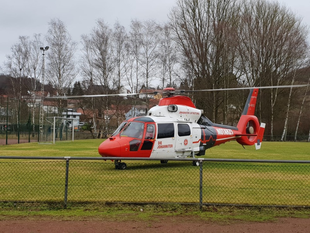 13. Januar 2019 - Hubschrauberlandesicherung, Olsbrücken Sportplatz