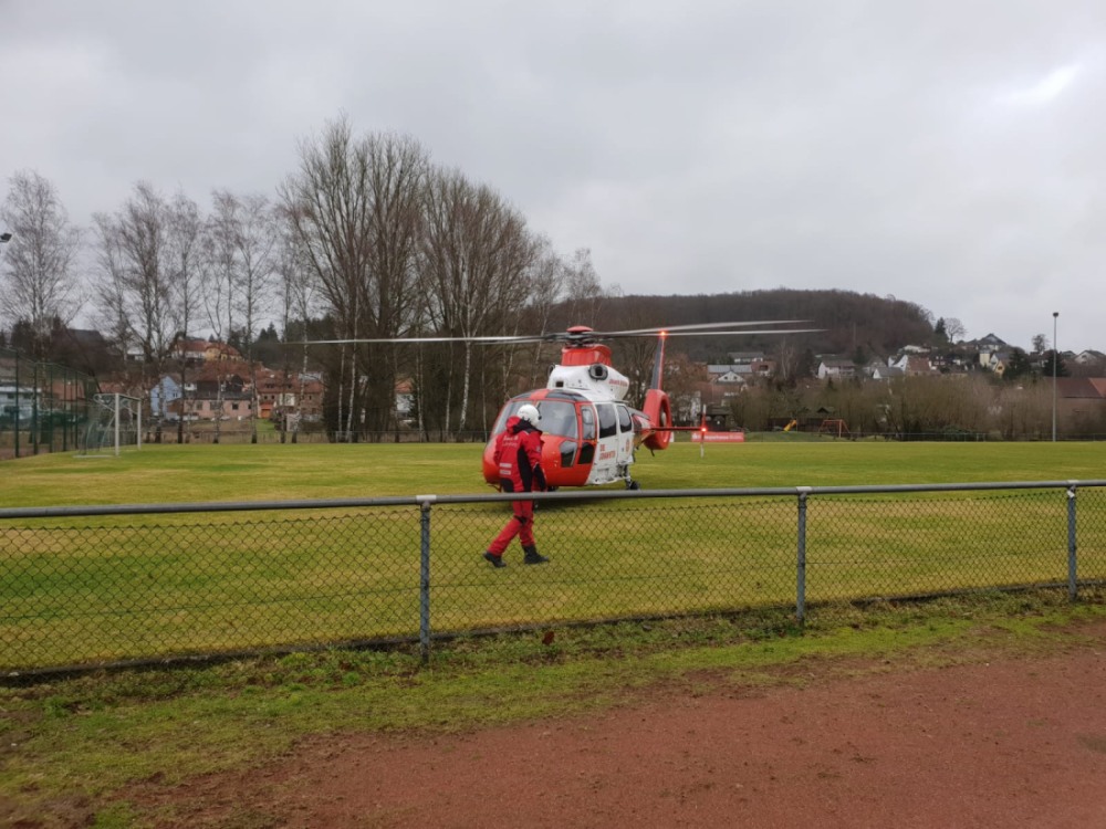 13. Januar 2019 - Hubschrauberlandesicherung, Olsbrücken Sportplatz