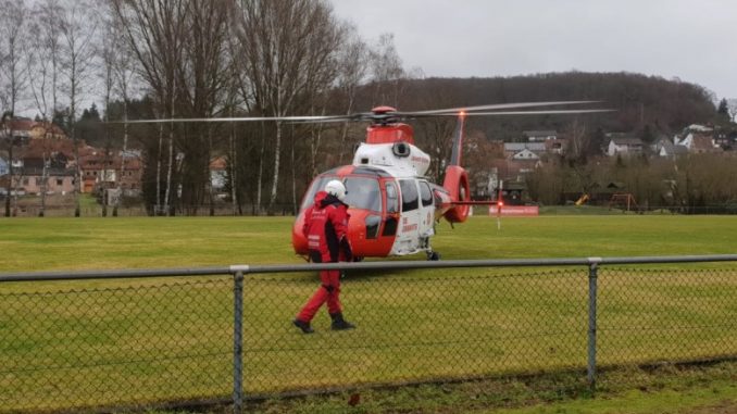 13. Januar 2019 - Hubschrauberlandesicherung, Olsbrücken Sportplatz