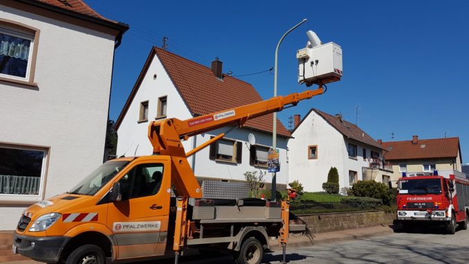 20. April 2019 - Absicherung einer Gefahrenstelle, Katzweiler Hauptstraße
