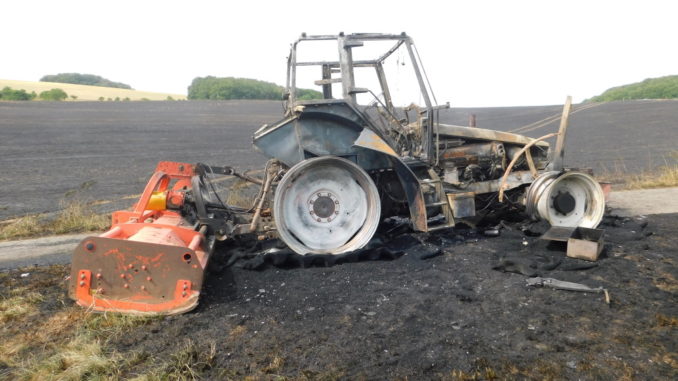 18. Juli 2019 - Traktor- und Flächenbrand, Niederkirchen-Heimkirchen