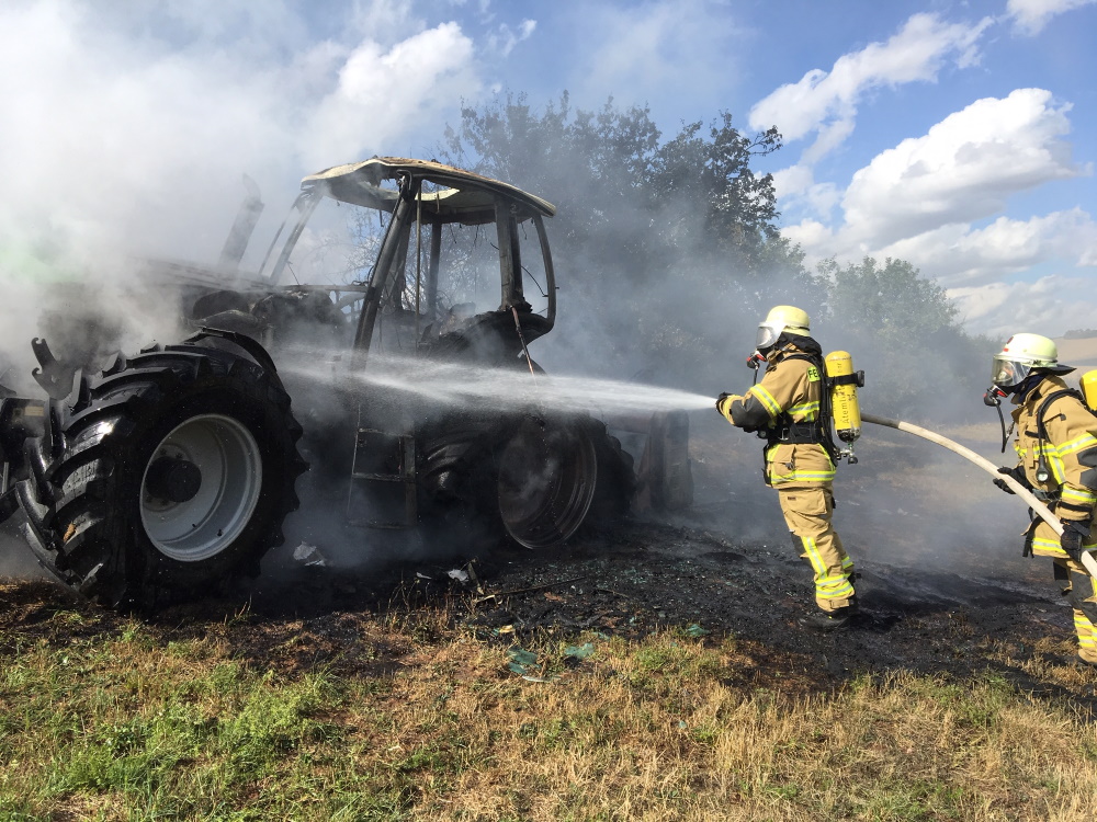 10. August 2019 - Traktorbrand, Schallodenbach Hahnbacherhof