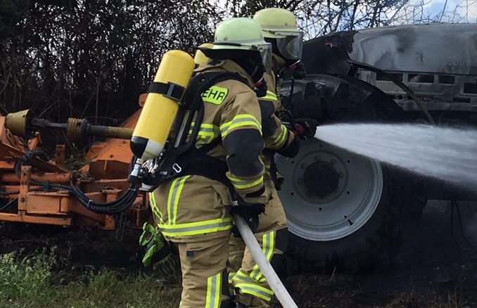 10. August 2019 - Traktorbrand, Schallodenbach Hahnbacherhof