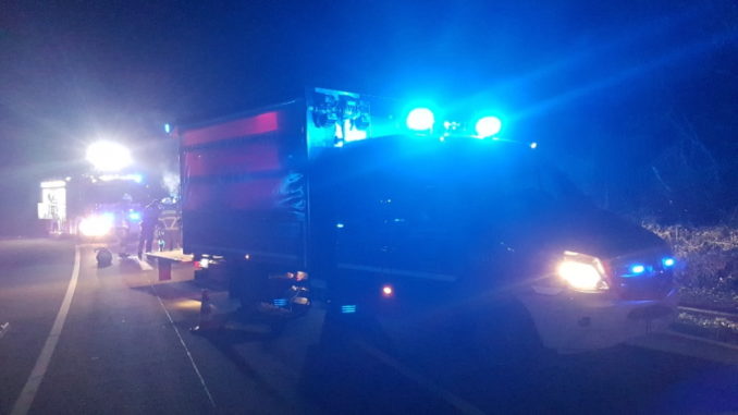 7. Februar 2020 - Verkehrsunfall, B270 Hirschhorn - Olsbrücken