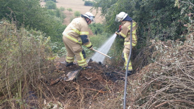11. August 2020 - Brand Grünabfall, Olsbrücken Oberberg (Grünabfallsammelstelle)