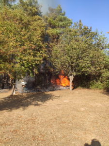 21. September 2020 - Waldbrand, Frankelbach Trekkingplatz