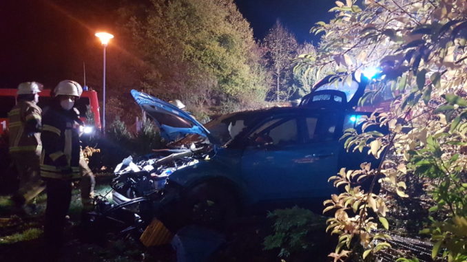 24. Oktober 2020 - Verkehrsunfall, Otterbach Ziegelhütterstraße