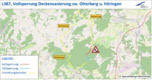 Vollsperrung L387 zwischen Otterberg und Höringen [Link zu PDF-Datei]