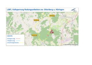 Rodungsarbeiten an der L387 zwischen Otterberg und Höringen