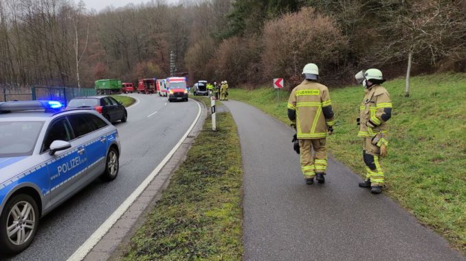 1. Februar 2021 - Verkehrsunfall, B270 Olsbrücken - Kreimbach-Kaulbach