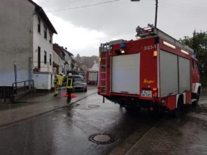 Eine Einsatzstelle in Schallodenbach, Kleine Gasse