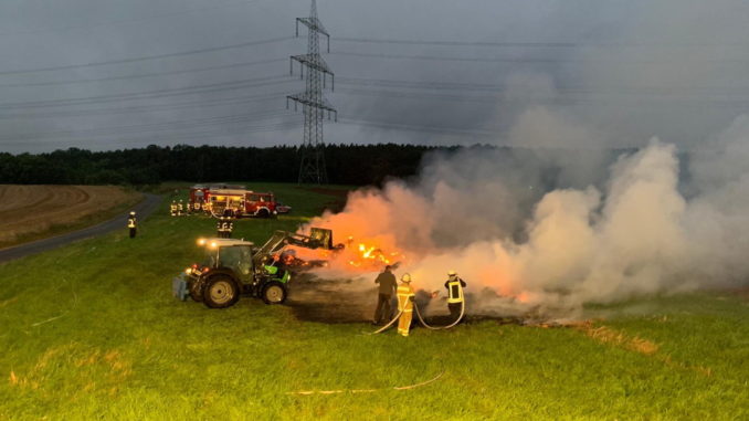 19. August 2021 - Brennende Rundballen, Otterbach Im Himmelreich