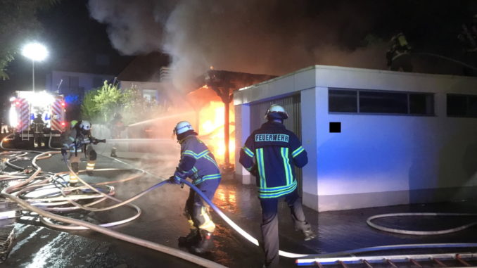 21. September 2021 - Brand Carport und Fahrzeuge, Otterberg Neuweg