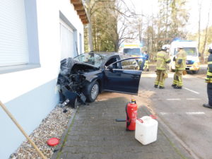 12. Februar 2022, Verkehrsunfall auf dem Verkehrsübungsplatz in Otterberg