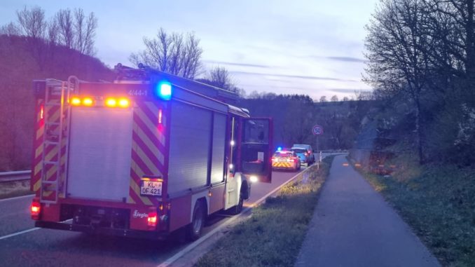 11. April 2022 - Verkehrsunfall, B270 Hirschhorn - Olsbrücken