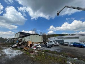 27. April 2022 - Gebäudebrand, Kaiserslautern-Eselsfürth Langenbachstraße