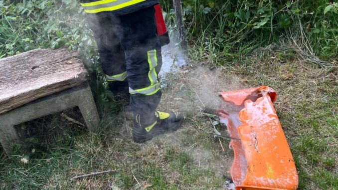 17. Juni 2022 - Flächenbrand und Mülleimerbrände, Otterberg Bereich Haupt- / Weiherstraße