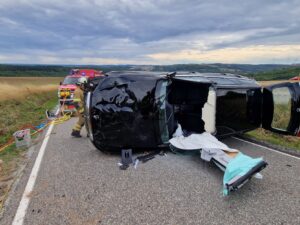 7. September 2022, Verkehrsunfall auf der Kreisstraße (K28) zwischen Olsbrücken und Niederkirchen-Wörsbach