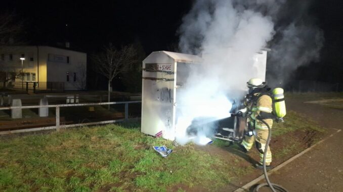 13. Februar 2023 - Brand Müllcontainer, Otterbach Lauterstraße