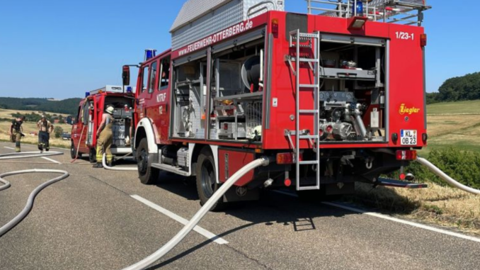 25. Juni 2023 - Flächenbrand, L388 Heiligenmoschel - Schneckenhausen
