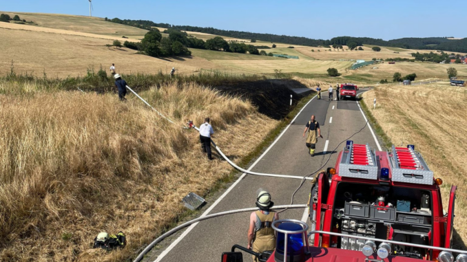 25. Juni 2023 - Flächenbrand, L388 Heiligenmoschel - Schneckenhausen