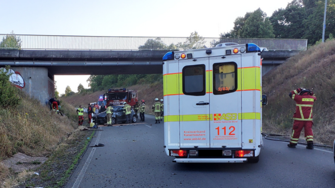 5. Juli 2023 - Verkehrsunfall, B270 Otterbach - Kaiserslautern-Erfenbach