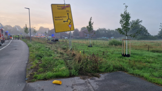 12. August 2023 - Verkehrsunfall, B270 Hirschhorn - Katzweiler