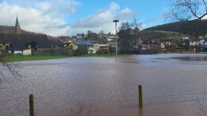 Hochwasser im Lautertal, 3. Januar 2024